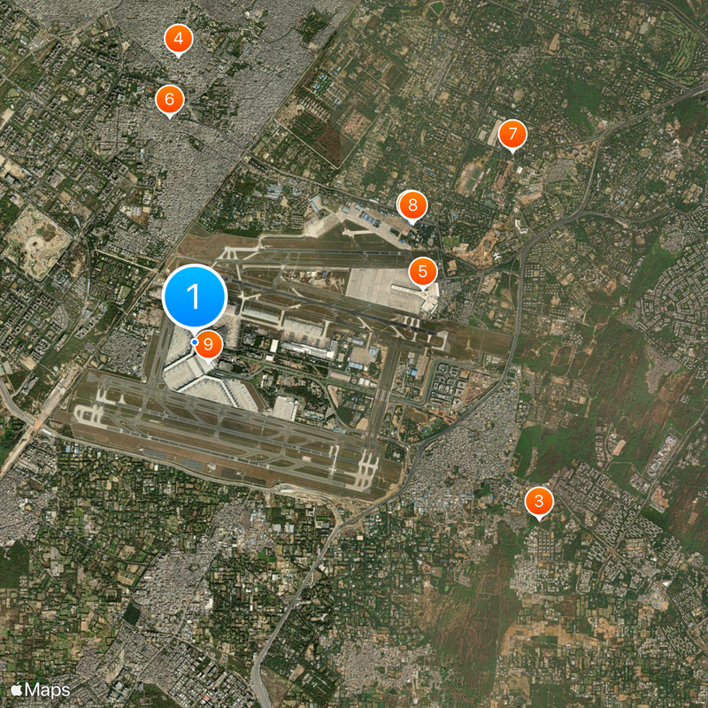 Indira Gandhi International Airport Karte