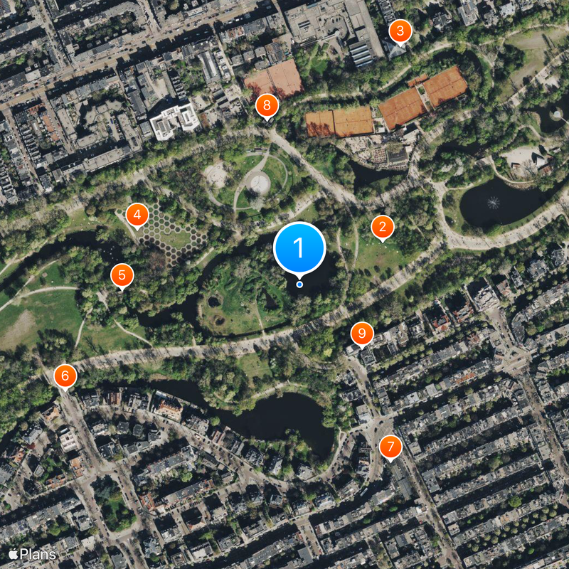 Vondelpark Mapa