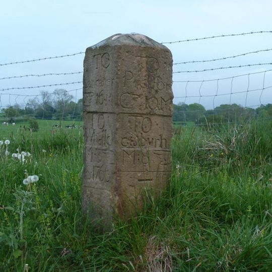 Milestone At Road Junction 540 Metres North East Of Higher Hodder Bridge