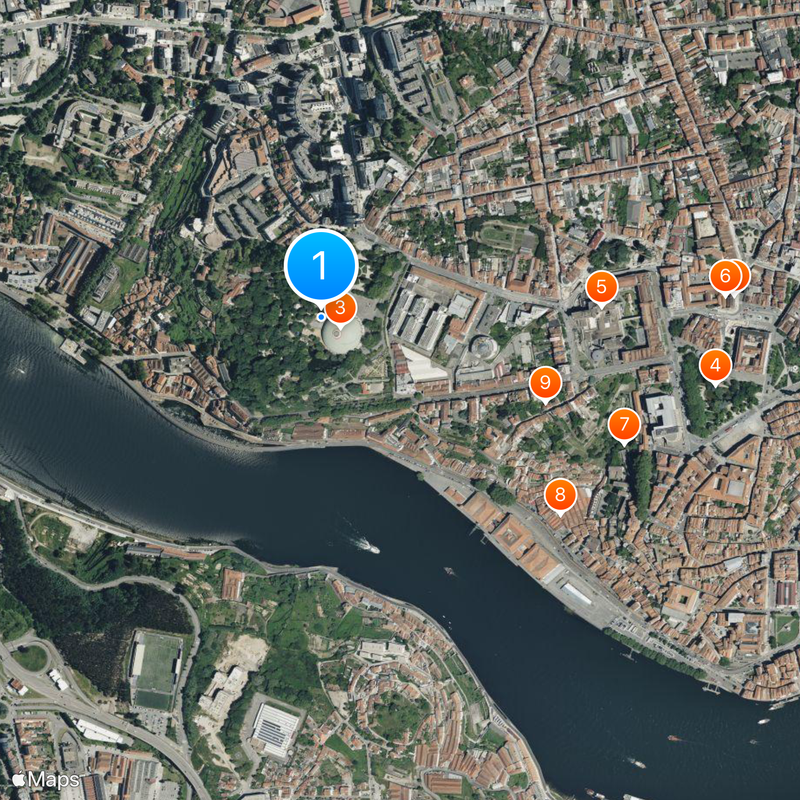 Gardens of the Palácio de Cristal Map