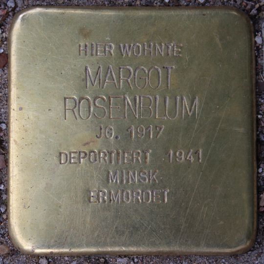 Stolperstein dedicated to Margot Rosenblum