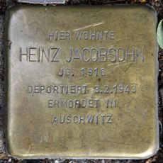 Stolperstein dedicated to Heinz Jacobsohn