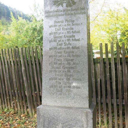 Pomník padlým v 1.světové válce v Rýdeči