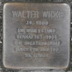 Stolperstein en memoria de Walter Wicke