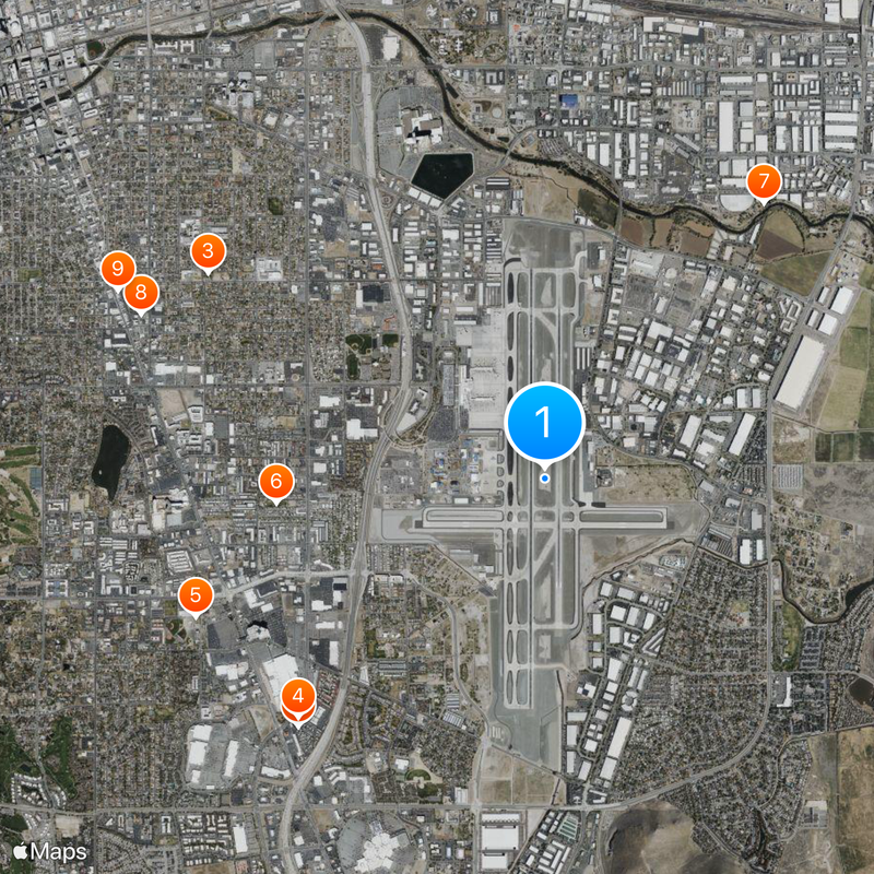 Reno–Tahoe International Airport Map