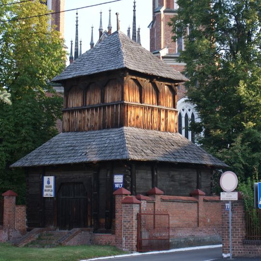 Wooden bell tower in Parczew