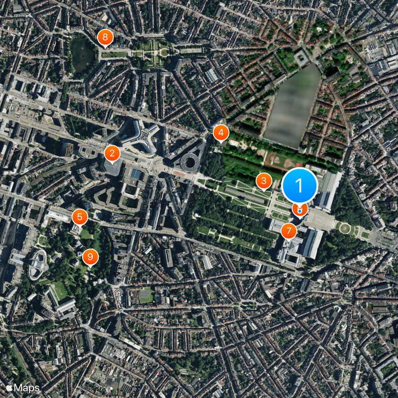 Parc du Cinquantenaire Carte