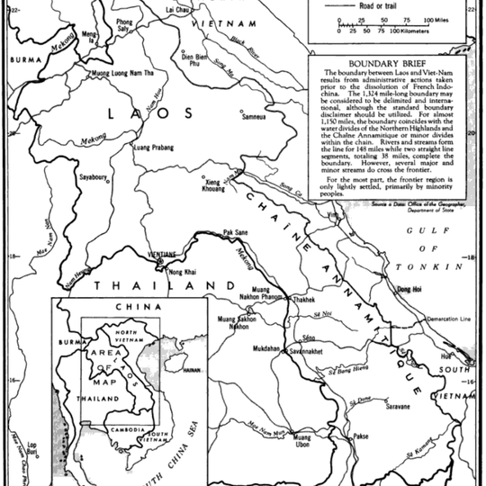Confine tra il Laos e il Vietnam