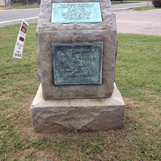 Ashland UDC Jefferson Davis Highway Marker