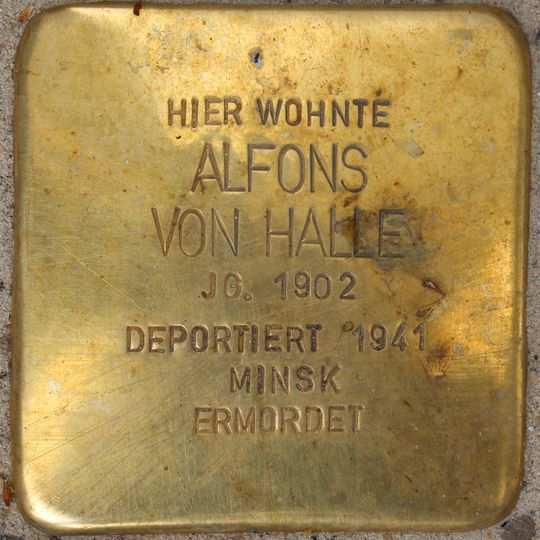 Stolperstein en memoria de Alfons von Halle