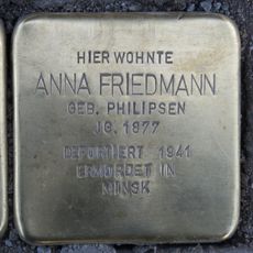 Stolperstein dedicated to Anna Friedmann