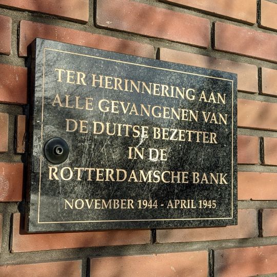 Plaquette in de ABN-AMRO Bank