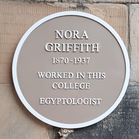 Commemorative plaque to Nora Griffith