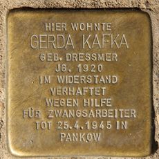 Stolperstein en memoria de Gerda Kafka