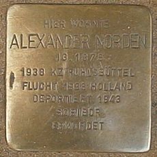 Stolperstein dedicated to Alexander Norden