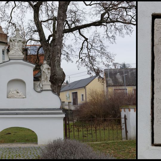 Bildstock und Inschriftenplatte von 1721