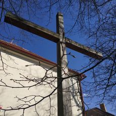 Wooden wayside cross in Jílové