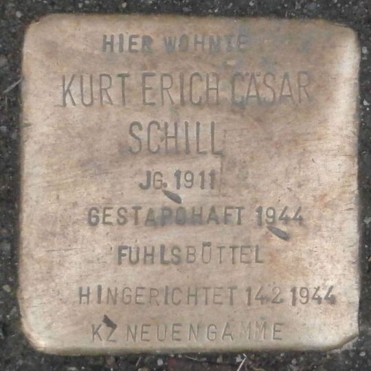 Stolperstein en memoria de Kurt Schill