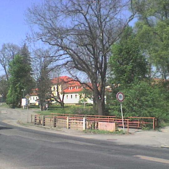 Bridge of Karlovarská třída nearby the park in Kamenné Žehrovice