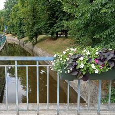 Most Kanovnické ulice přes Mlýnskou stoku v Českých Budějovicích