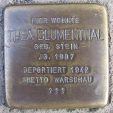 Stolperstein dedicated to Thea Blumenthal