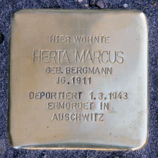 Stolperstein dedicated to Herta Marcus
