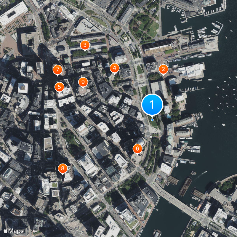 Rose Fitzgerald Kennedy Greenway Karte