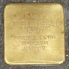 Stolperstein dedicated to Siegfried Segall