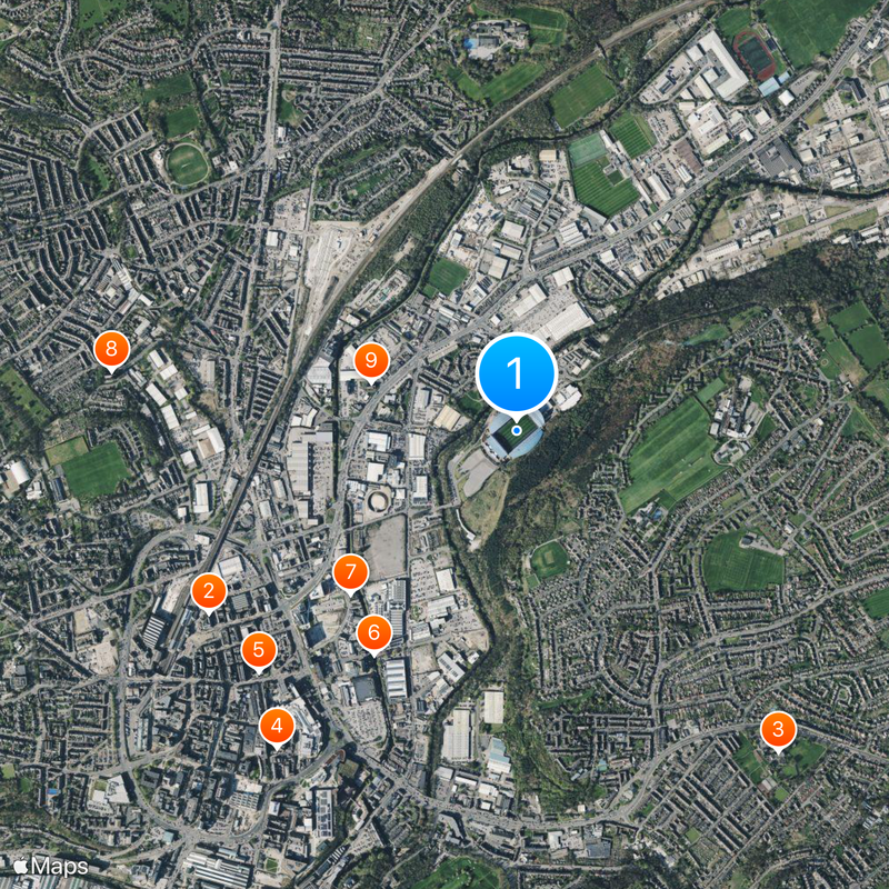Kirklees Stadium Map