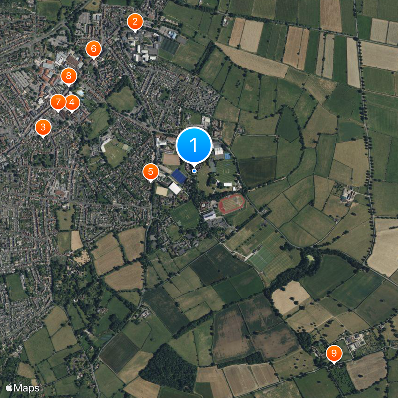 Millfield Mapa