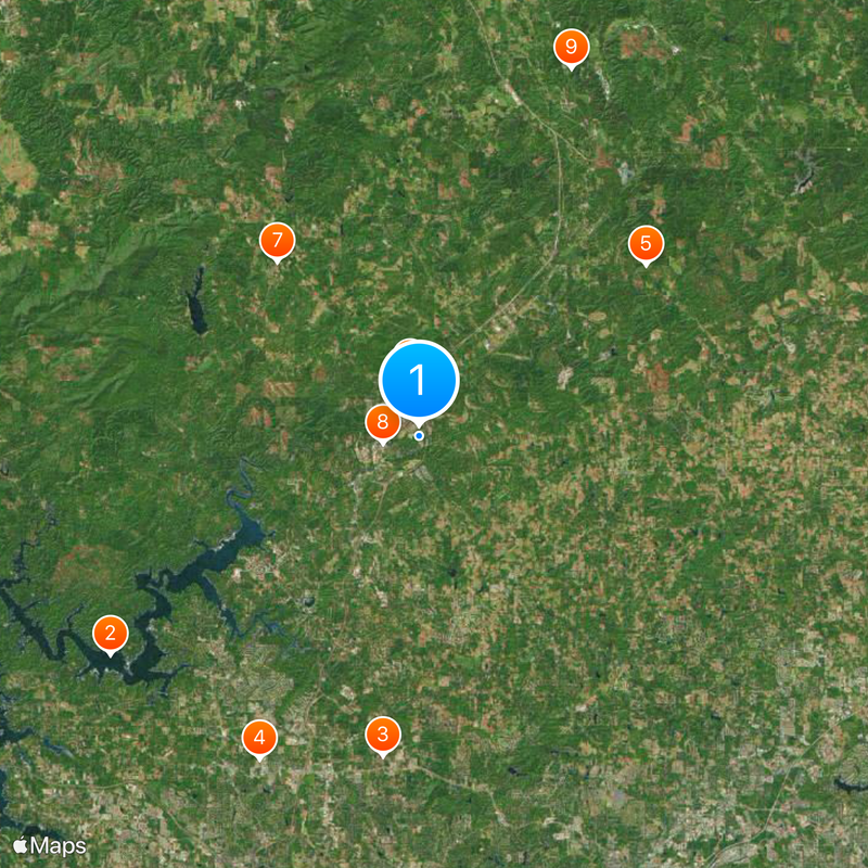 Hrabstwo Cherokee Mapa