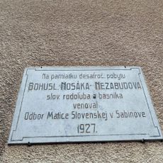 Národ. buditeľ, básnik, tabuľa pamätná