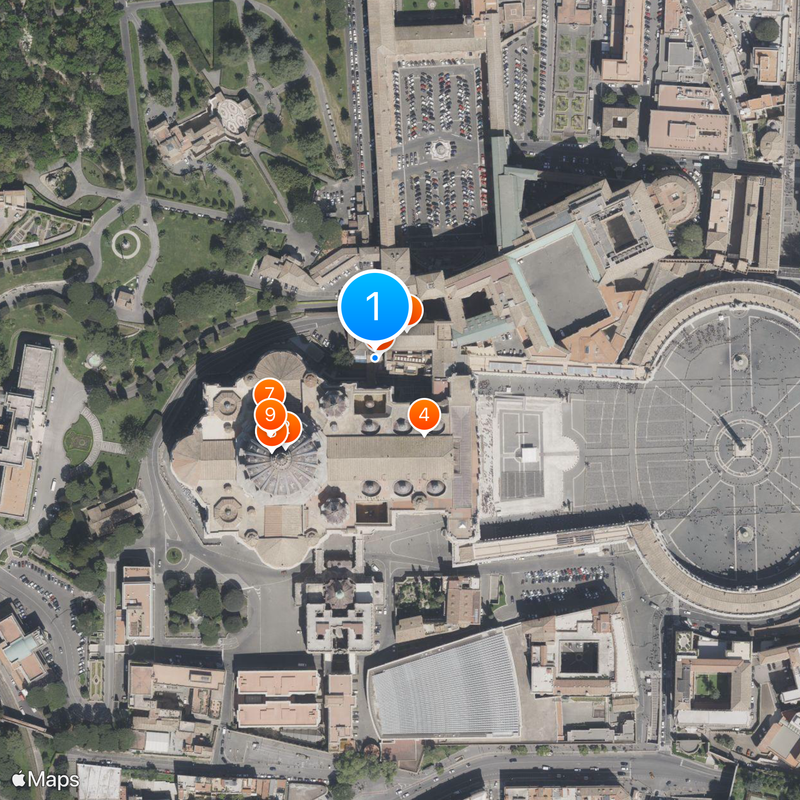 Plafond de la chapelle Sixtine Carte