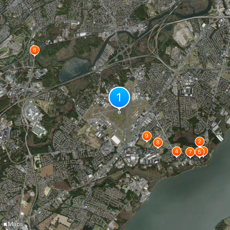 New Castle Airport Mappa