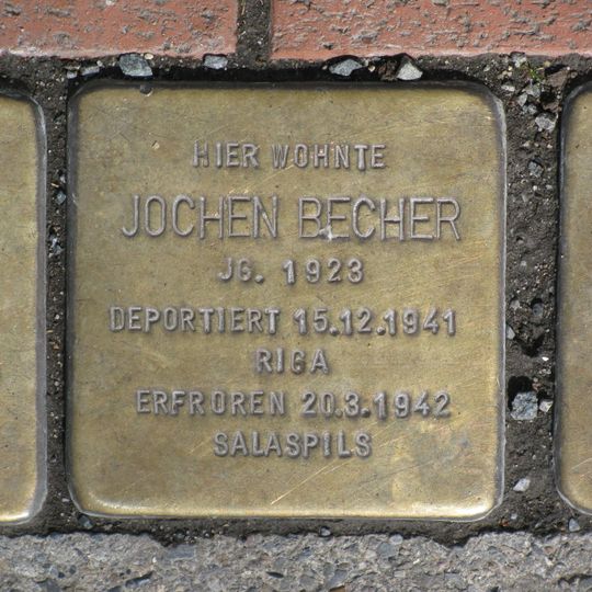 Stolperstein en memoria de Jochen Becher