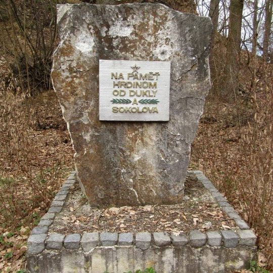 Monument to the fallen in Bludov in the former sand pit