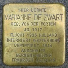 Stolperstein dedicated to Marianne de Zwart