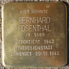 Stolperstein dedicated to Bernhard Rosenthal