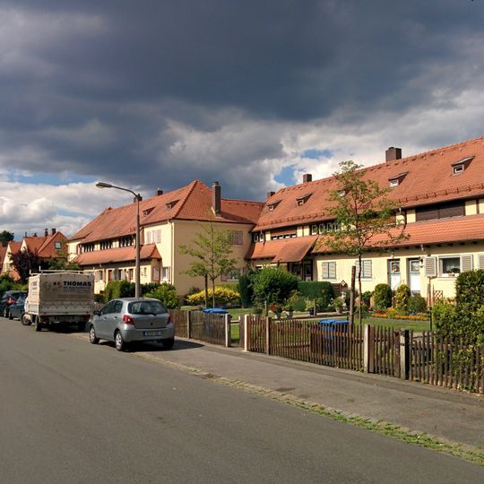 Reihenhausgruppe der Gartenstadt Nürnberg