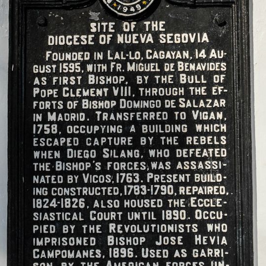 Site of the Diocese of Nueva Segovia historical marker