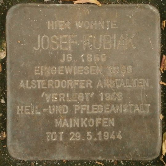 Stolperstein für Josef Kubiak