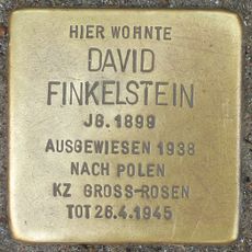 Stolperstein dedicated to David Finkelstein