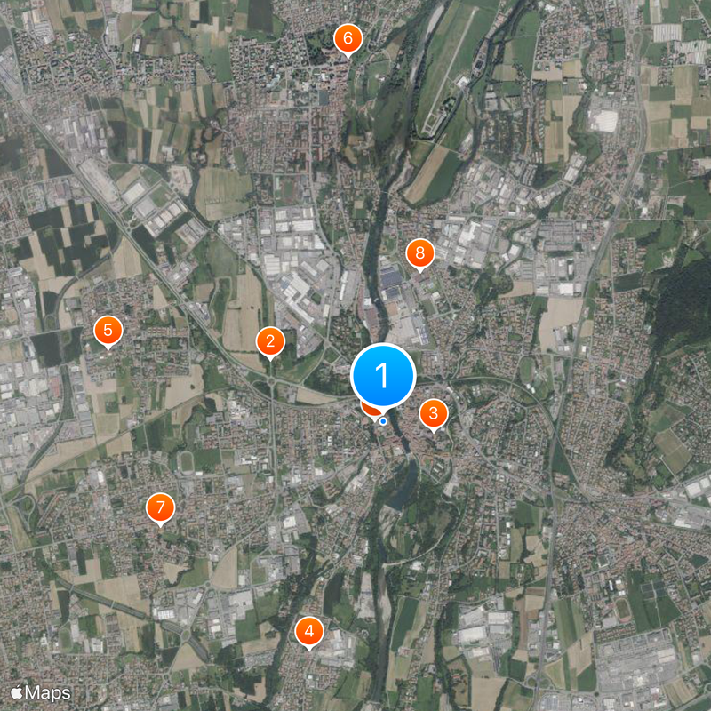 Ponte San Pietro Map