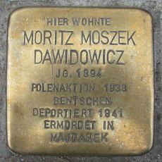Stolperstein en memoria de Moritz Moszek Dawidowicz