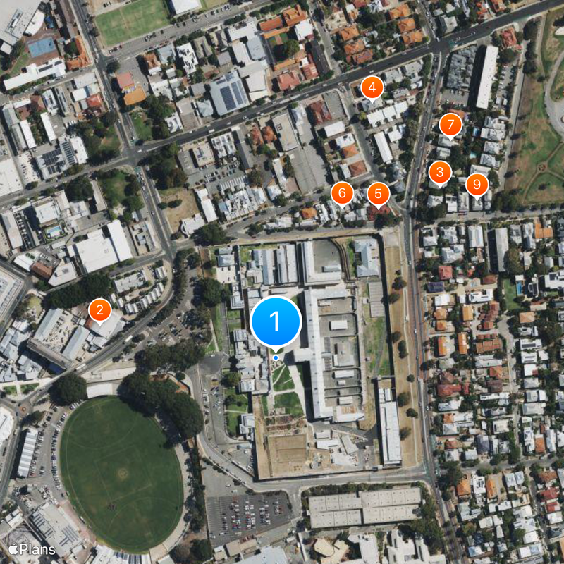 Prison de Fremantle Carte