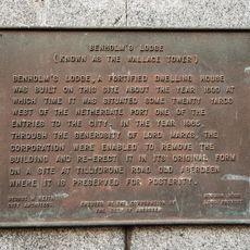 Commemorative plaque to Benholm's Lodge