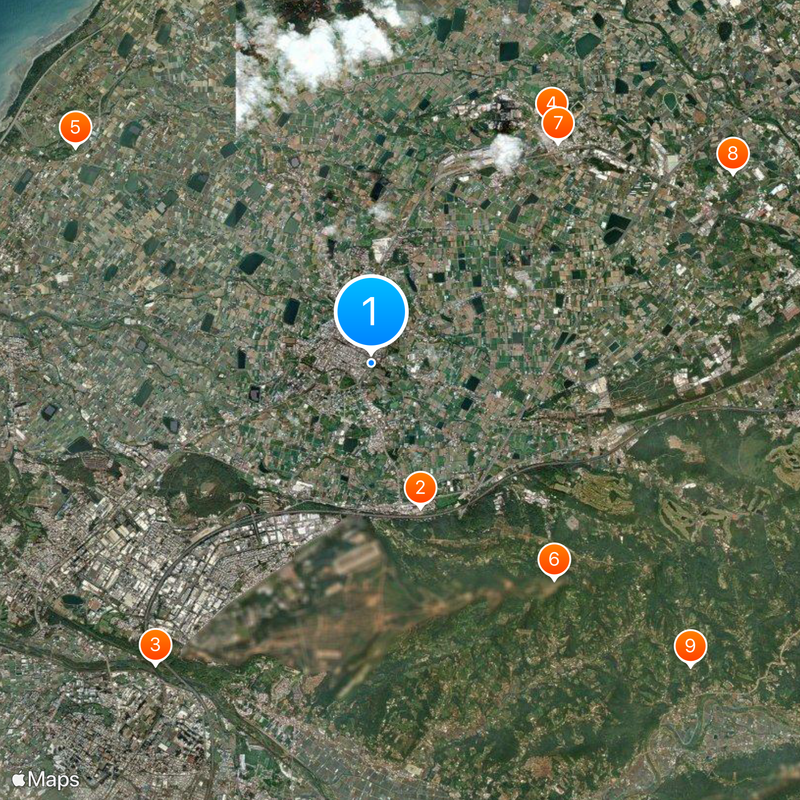 Hukou Township Mappa