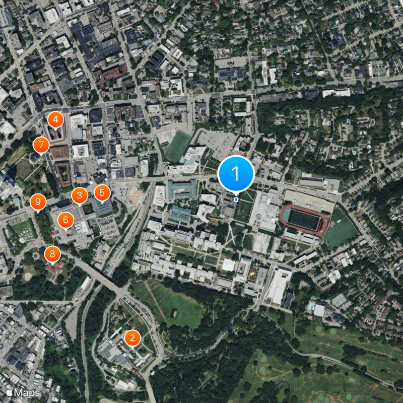 Carnegie Mellon School of Drama Map