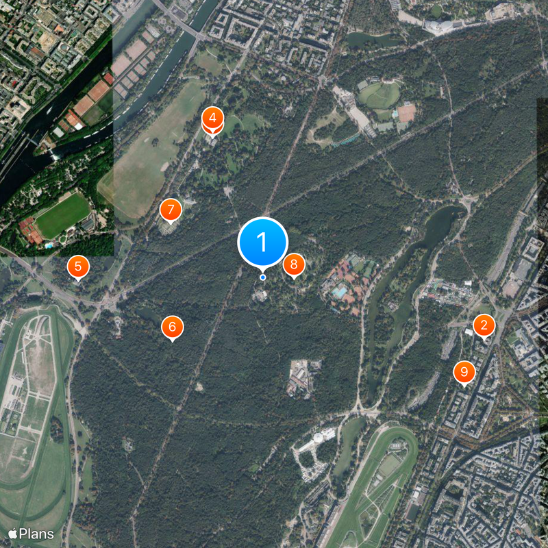 Bois de Boulogne Mapa