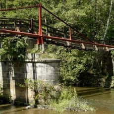 Bývalá dřevěná lávka přes Ohři pod Starým Sedlem